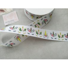 Лента репсовая 25 мм "Единорожка" №3